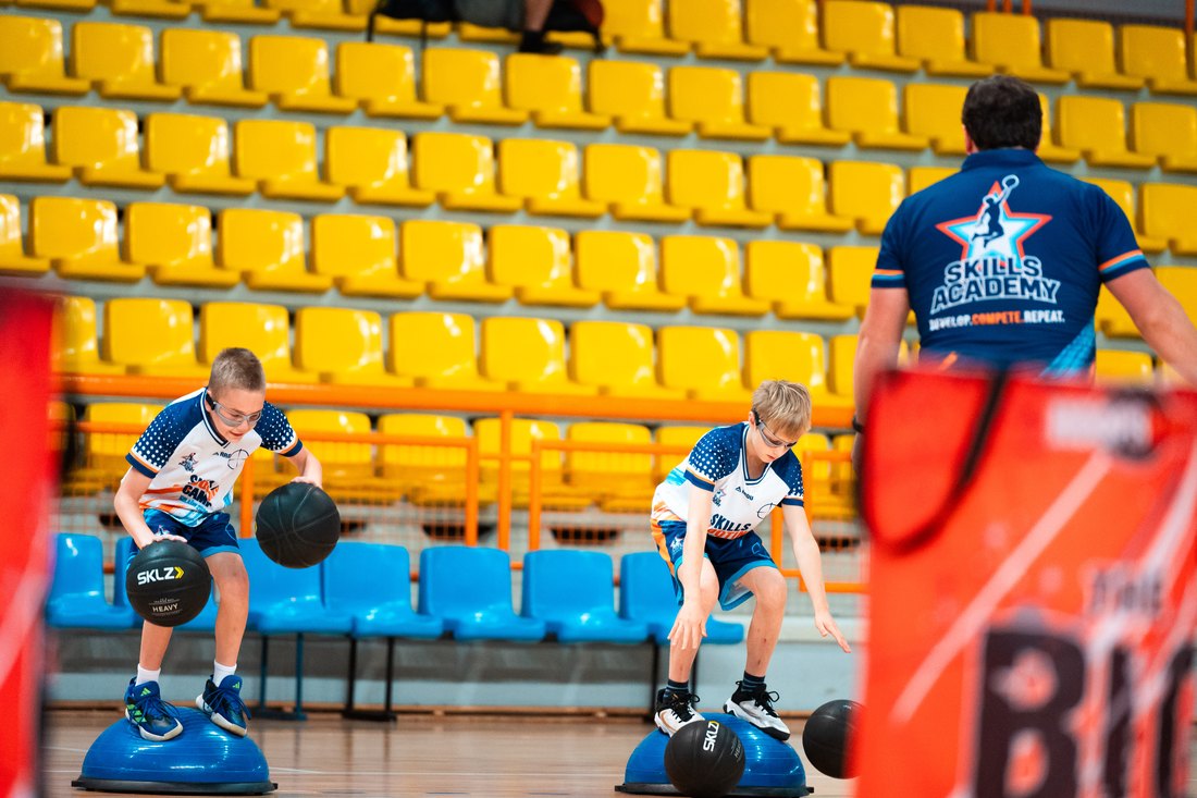 Shooting practice at the Skills Academy camp